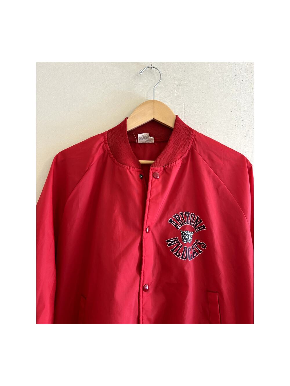 Red University of Arizona Wildcats Lightweight Bomber Jacket Coach Jacket Large